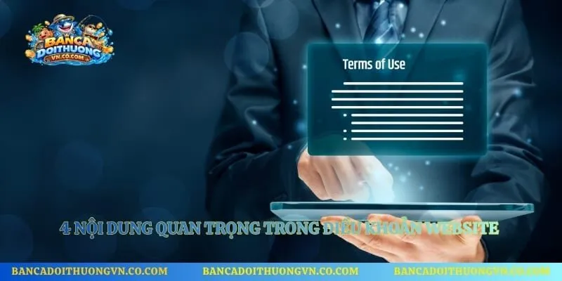 4 nội dung quan trọng trong điều khoản website Bắn cá đổi thưởng