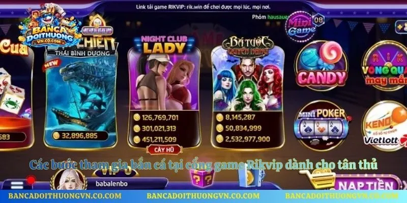 Các bước tham gia bắn cá tại cổng game Rikvip dành cho tân thủ