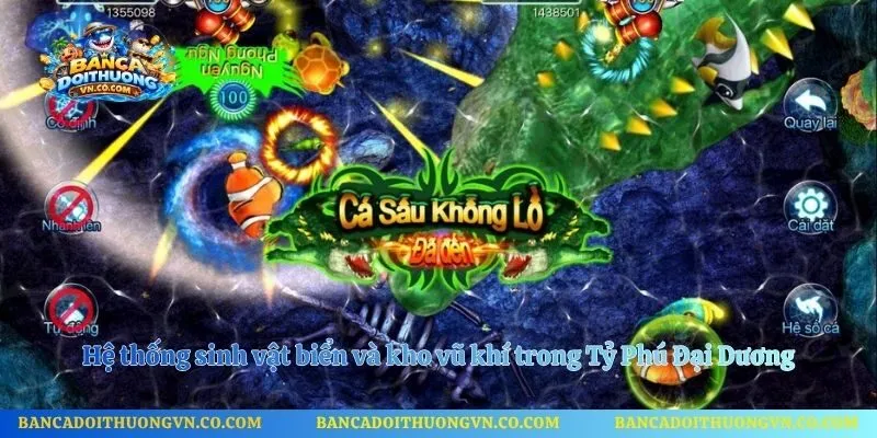 Hệ thống sinh vật biển và kho vũ khí trong Tỷ Phú Đại Dương